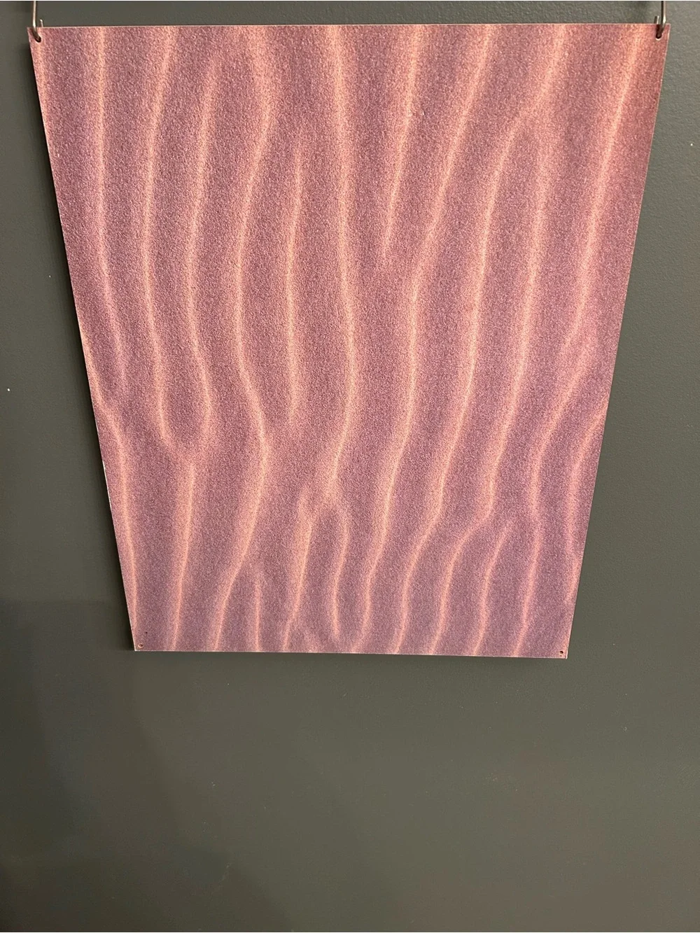 Pink Wave Textured Wall Art Panel - canvas (ab 15 in w, 19in h)